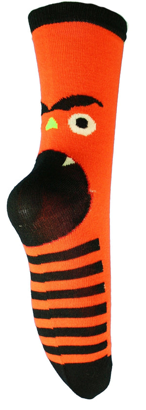 Knit Monster Face Socks - Green