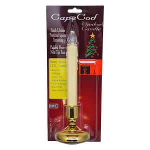 Cape Cod LED Window Candle - Brass