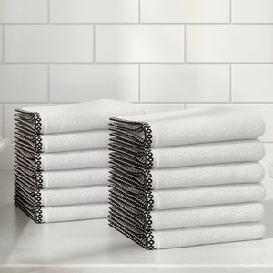 Cotton Border-Stitched 6-Piece Towel Set - Valery Collection