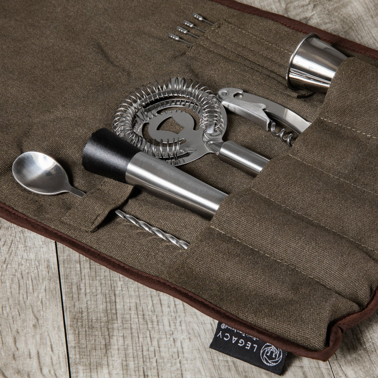 10-Piece Bar Tool Roll Up Kit