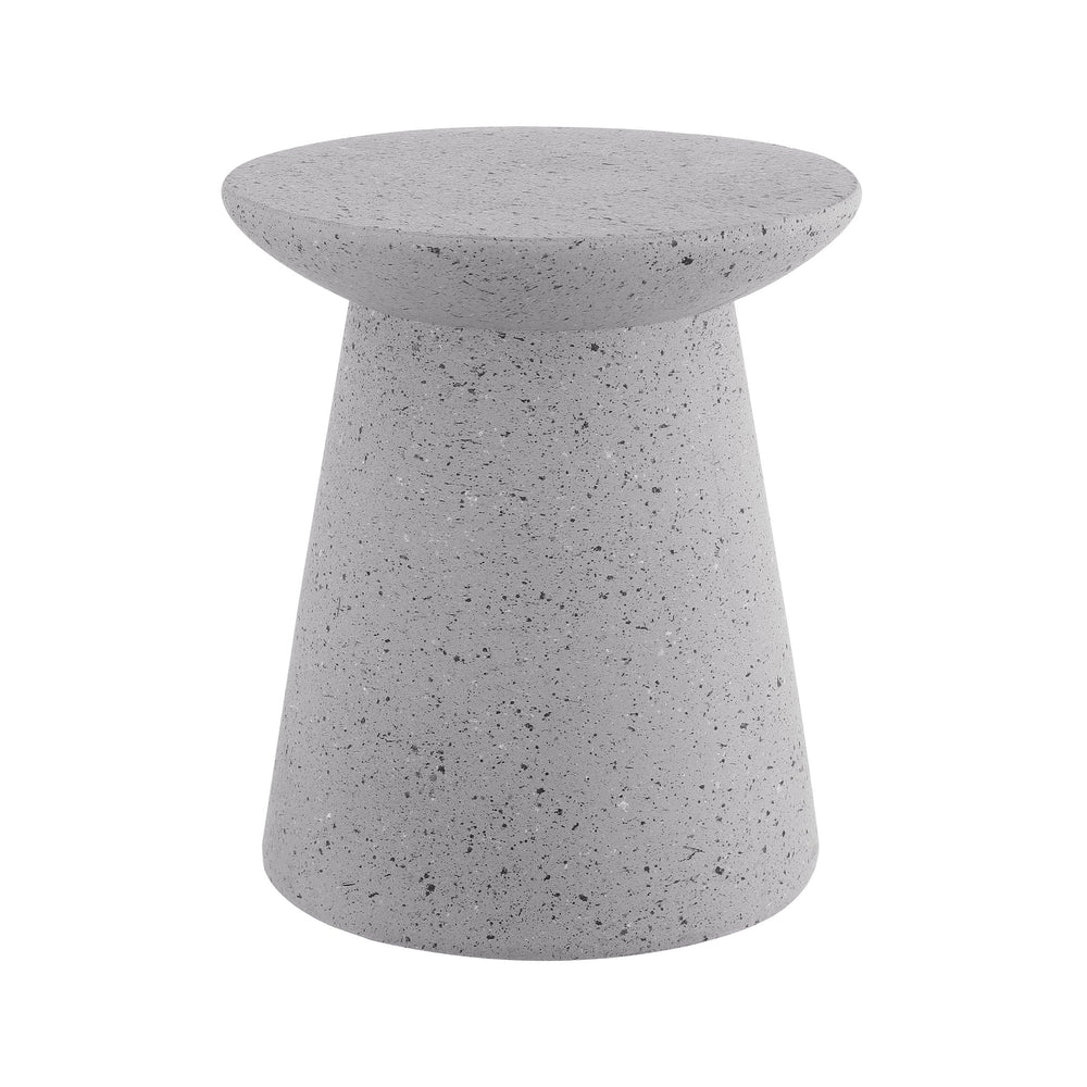 Hollie minimalist modern drum indoor/outdoor accent table pedestal - Tuesday Morning - Outdoor Tables