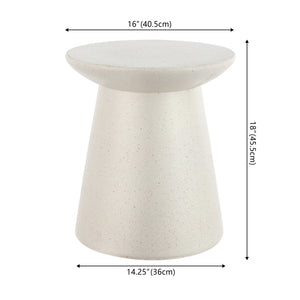 Hollie minimalist modern drum indoor/outdoor accent table pedestal - Tuesday Morning - Outdoor Tables