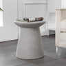 Hollie minimalist modern drum indoor/outdoor accent table pedestal - Tuesday Morning - Outdoor Tables
