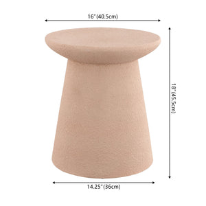 Hollie minimalist modern drum indoor/outdoor accent table pedestal - Tuesday Morning - Outdoor Tables