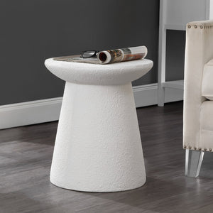Hollie minimalist modern drum indoor/outdoor accent table pedestal - Tuesday Morning - Outdoor Tables