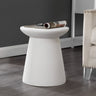 Hollie minimalist modern drum indoor/outdoor accent table pedestal - Tuesday Morning - Outdoor Tables