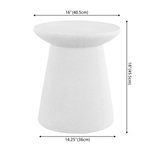 Hollie minimalist modern drum indoor/outdoor accent table pedestal - Tuesday Morning - Outdoor Tables