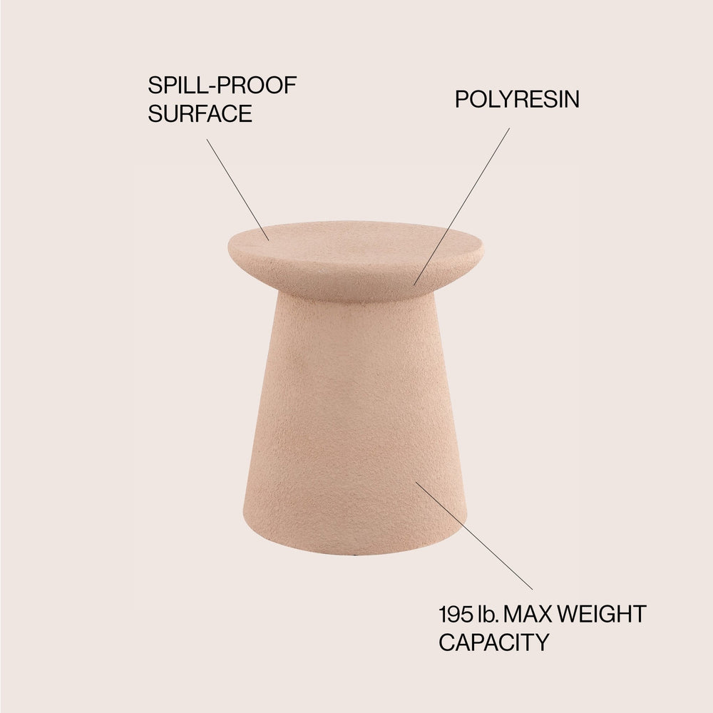 Hollie minimalist modern drum indoor/outdoor accent table pedestal - Tuesday Morning - Outdoor Tables
