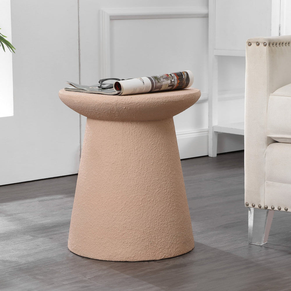 Hollie minimalist modern drum indoor/outdoor accent table pedestal - Tuesday Morning - Outdoor Tables