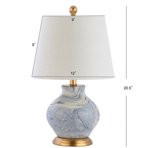 Holly marbleized ceramic led table lamp - Tuesday Morning - Table Lamps