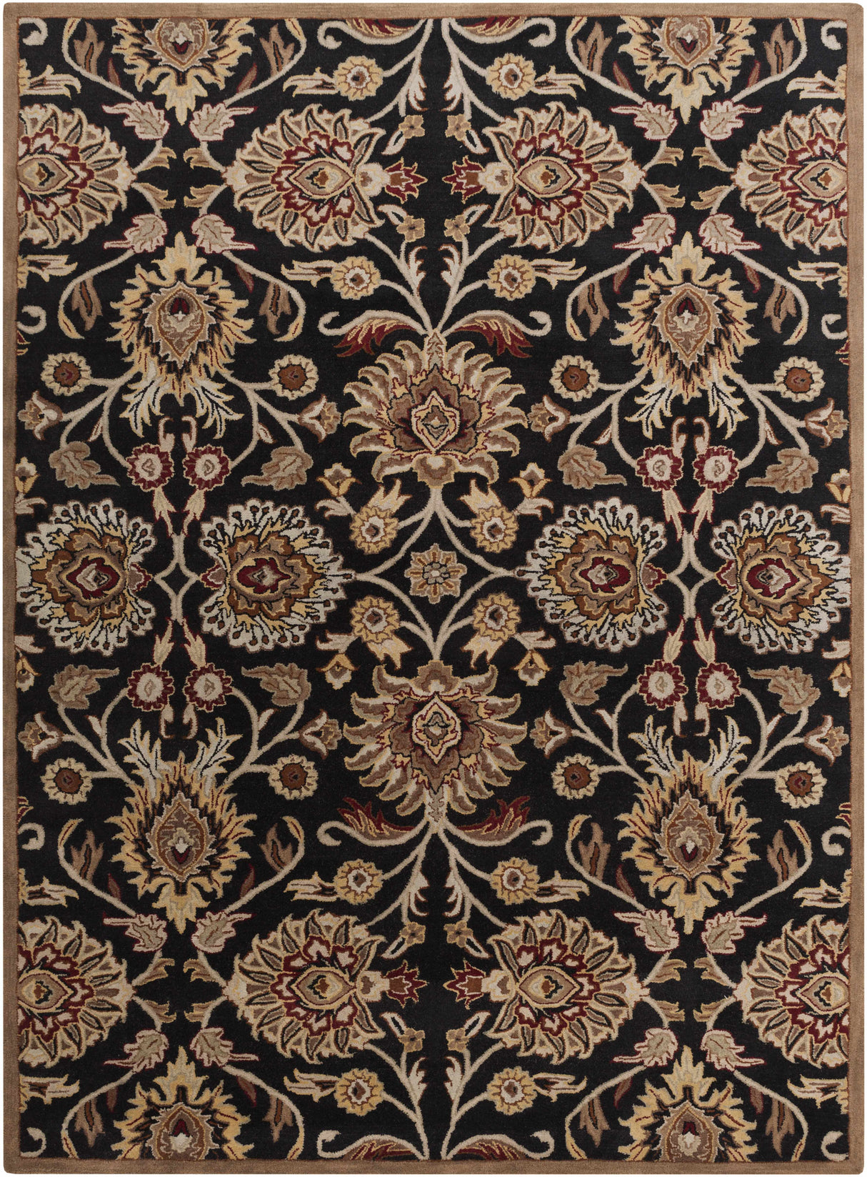 Conesus 1053 Hand Tufted Black Wool Rug