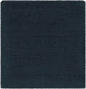 Brockton Solid Dark Blue Wool Rug