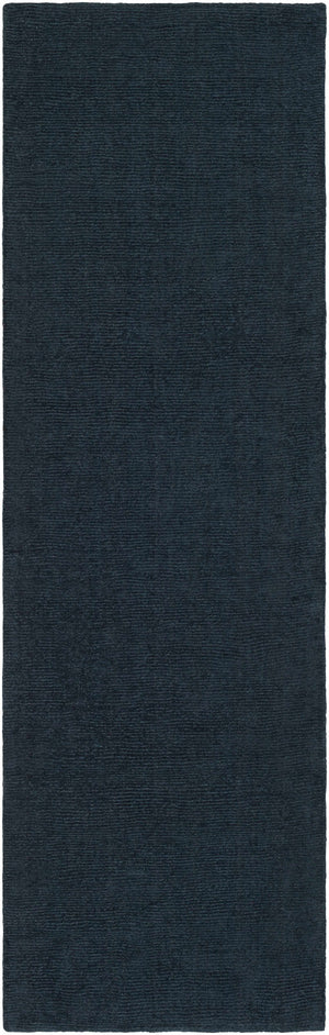 Brockton Solid Dark Blue Wool Rug
