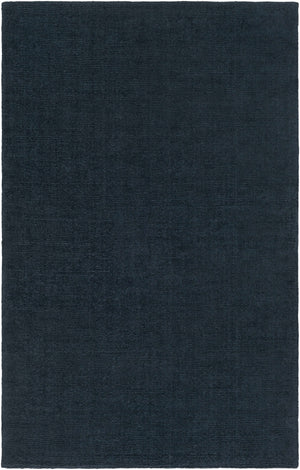 Brockton Solid Dark Blue Wool Rug