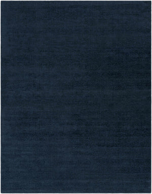 Brockton Solid Dark Blue Wool Rug
