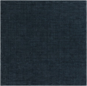 Brockton Solid Dark Blue Wool Rug