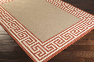 Houtz Red Border Greek Rug - Clearance