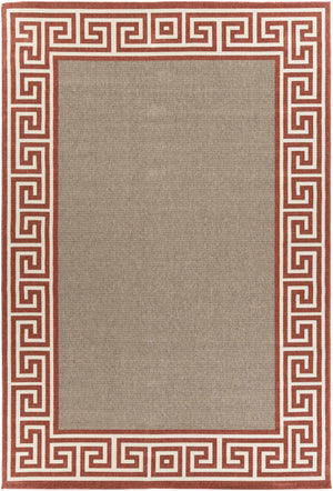 Houtz Red Border Greek Rug - Clearance