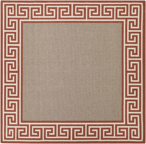 Houtz Red Border Greek Rug - Clearance