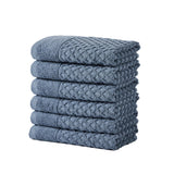Cotton diamond waffle weave bath towel set - grayson collection