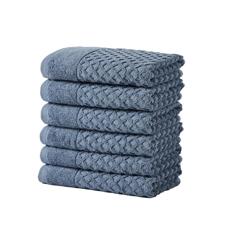 Cotton diamond waffle weave bath towel set - grayson collection