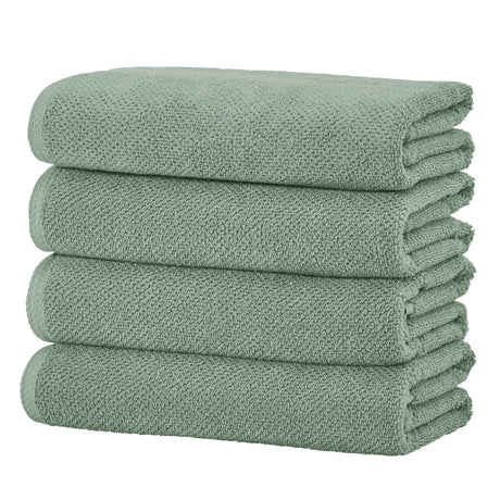 Cotton textured bath towel set - acacia collection
