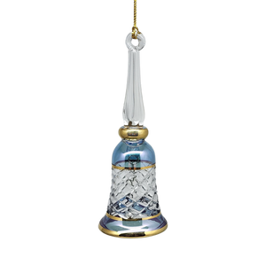 Gold Cut Etched Bell - Blue
