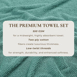 Cotton textured bath towel set - acacia collection