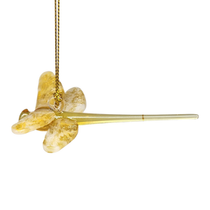 Egyptian Glass Dragonfly Ornament - Yellow