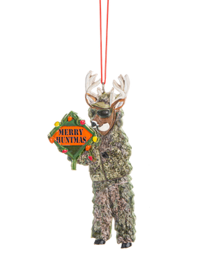 Merry Huntmas Deer Ornament
