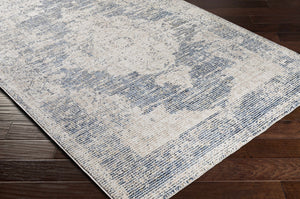 Herricks Denim Medallion Area Rug - Clearance