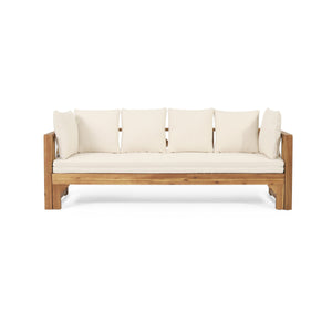 Outdoor Extendable Acacia Wood 3 Seater Sofa