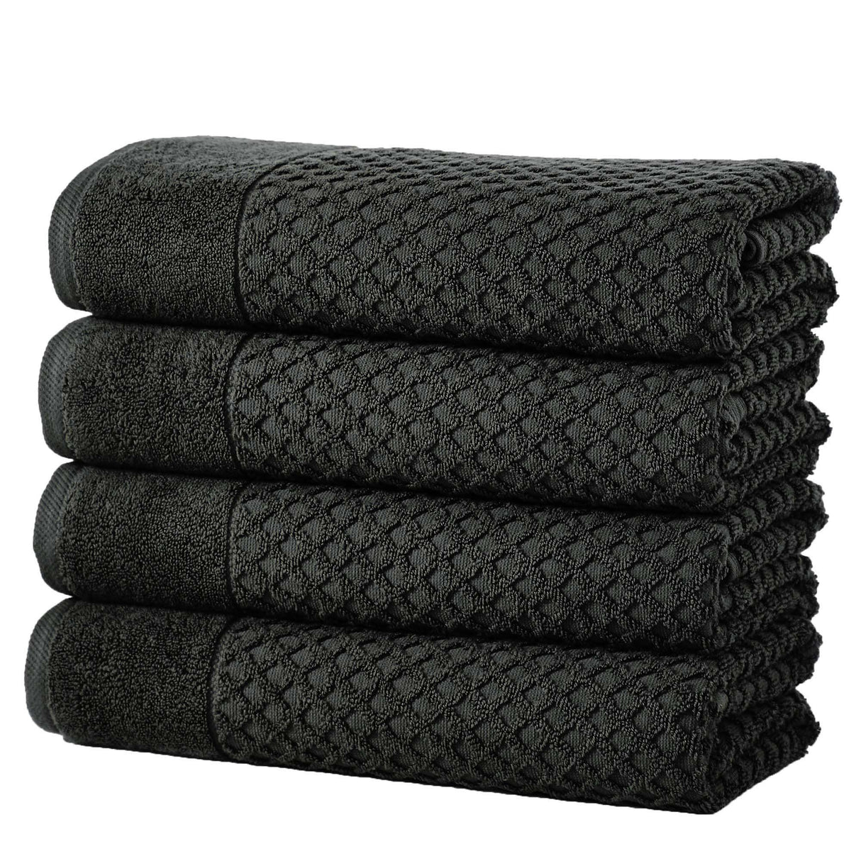 Cotton diamond waffle weave bath towel set - grayson collection
