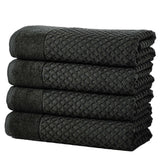 Cotton diamond waffle weave bath towel set - grayson collection
