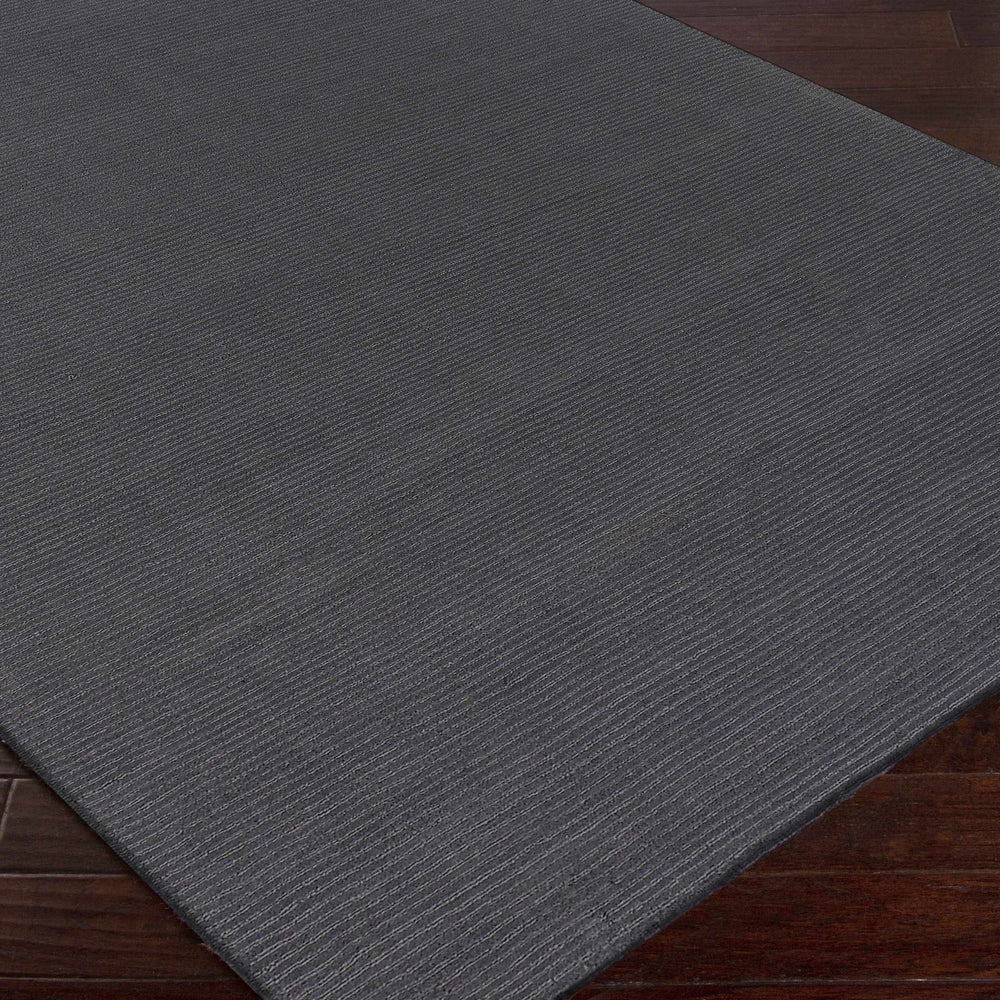 Brockton Solid Night Blue Wool Rug