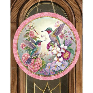 Hummingbird Elegant Round Sign