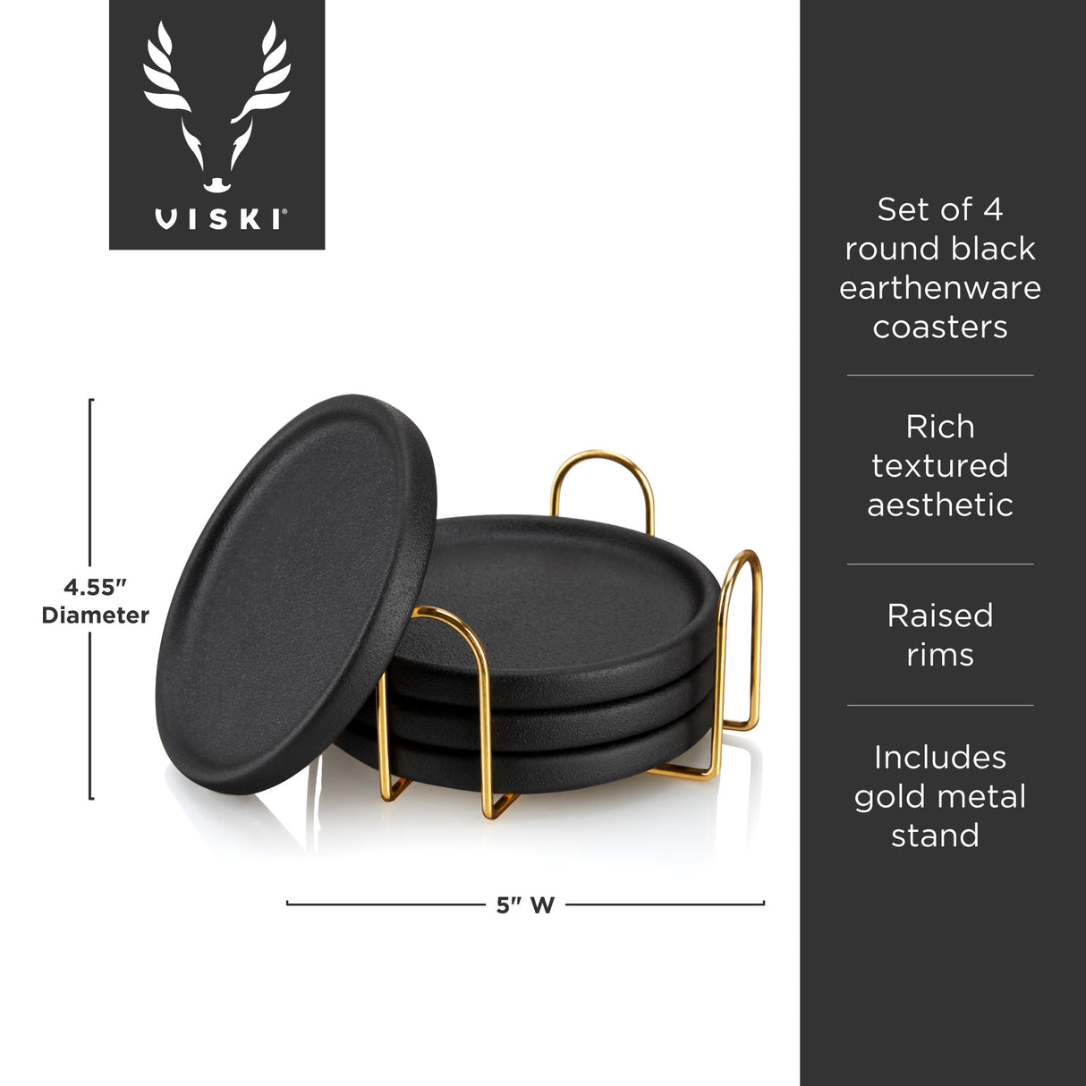 Earthenware coasters with stand viski®