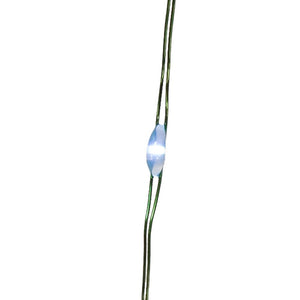10' Battery Operated 25-Light Cool White Fairy LED Green Wire Light Set