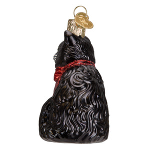 Tuxedo Kitty Glass Ornament