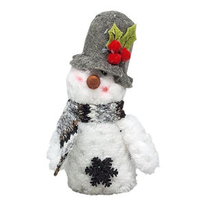 Charming Plush Snowman Ornament -