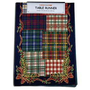 Homvare Christmas Table Full Length Runner for Holiday Dinner, Parties, Home Décor Woven Tapestry 13”x72”