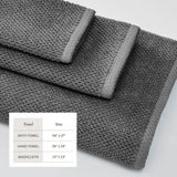 Cotton textured bath towel set - acacia collection