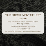 Cotton diamond waffle weave bath towel set - grayson collection