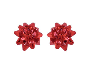 Cheerful Red Bow Earrings