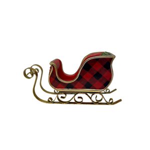 Resin & Metal Holiday Sleigh - Medium