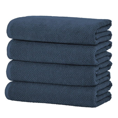 Cotton textured bath towel set - acacia collection