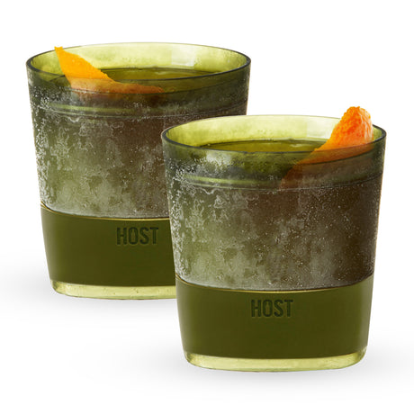 Whiskey freeze™ cooling cup in olive (set of 2) by host®