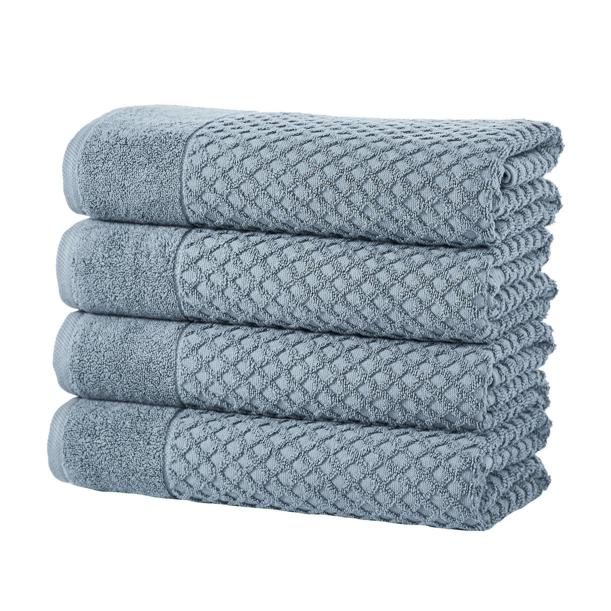 Cotton diamond waffle weave bath towel set - grayson collection