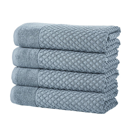 Cotton diamond waffle weave bath towel set - grayson collection
