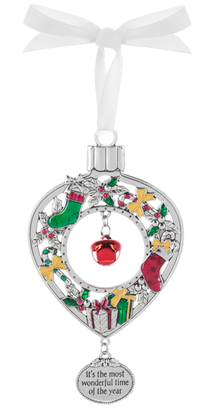 Jingle Bell Ornament - It's The Most Wonderful Time Of The Year